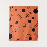 Orange, amusant, tendance, graphique géométrique M
