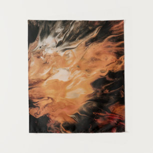 Tenture Orange and white smoke