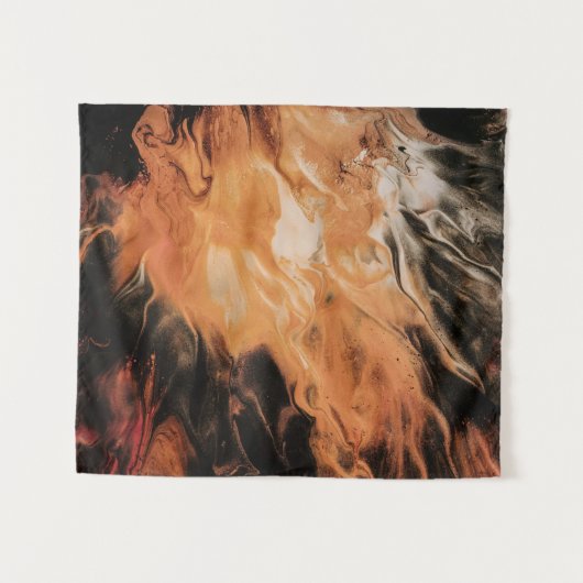 Tenture Orange and white smoke (Devant (Horizontal))