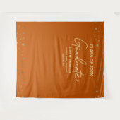 Tenture Orange Gold Class of 2024 backdrop Graduation (Devant (Horizontal))