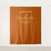Tenture Orange Gold Class of 2024 backdrop Graduation (Devant)