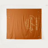 Tenture Orange Gold Class of 2025 backdrop Graduation (Devant (Horizontal))