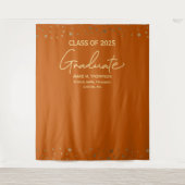 Tenture Orange Gold Class of 2025 backdrop Graduation (Devant)