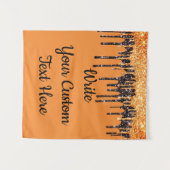 Tenture Orange Halloween Party Photo Booth Backdrop Prop (Devant (Horizontal))