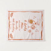 Tenture Orange Hand Drawn A Spritz Older Birthday Party (Devant (Horizontal))