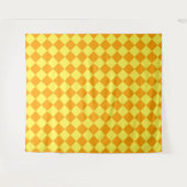 Tenture Orange jaune damier diamant motif (Devant (Horizontal))