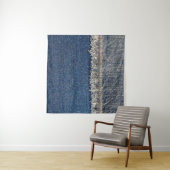 Tenture Orange Stitch, Double Denim Patch. (En situation (horizontale))