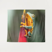 Tenture Orange vert de la grenouille de singe à pattes de  (Devant (Horizontal))