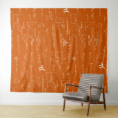 Tenture Orange White Mathematic Formulas Equations (En situation (horizontale))