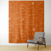 Tenture Orange White Mathematic Formulas Equations (En situation)