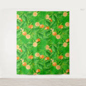 Tenture Oranges et feuilles tropicaux (Devant)