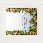 Tenture Oranges Fruit Botanique Mariage | Fond de photo (Devant (Horizontal))