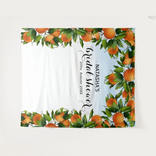 Tenture Oranges Fruit Mariage botanique | Contexte photo (Devant (Horizontal))