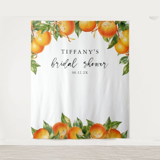 Tenture Oranges Modernes Réception de mariage Citrus (Devant)