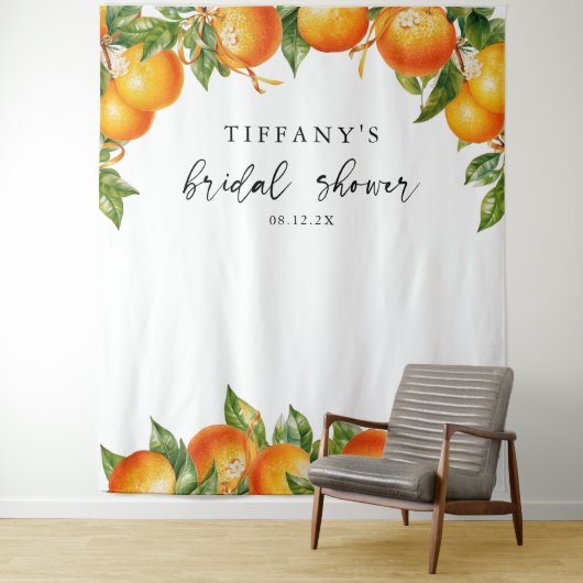 Tenture Oranges Modernes  Semaine de Mariage sur le Citrus (En situation)
