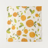 Tenture Oranges peintes à la main fruit sans couture desig (Devant (Horizontal))