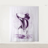 Tenture Orca Whale brèche Ultra Violet (Devant)