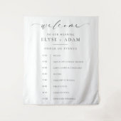 Tenture Ordre des événements Ellesmere Bienvenue (Devant)