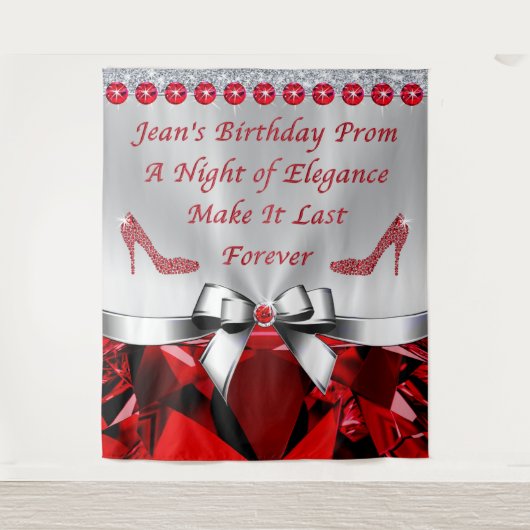 Tenture Ordre spécial Jean, Ruby Anniversaire Contexte (Devant)