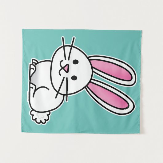 Tenture Oreilles de queue pelucheuse blanche chanceuse de (Devant (Horizontal))