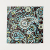 Tenture Oriental Paisley Vintage Motif sans fil (Devant (Horizontal))