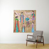 Tenture Orientale fille en retro costumejapanese, chinois, (En situation)