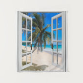 Tenture orientée de plage de palmiers (Devant)