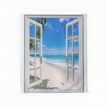 Tenture orientée de plage tropicale