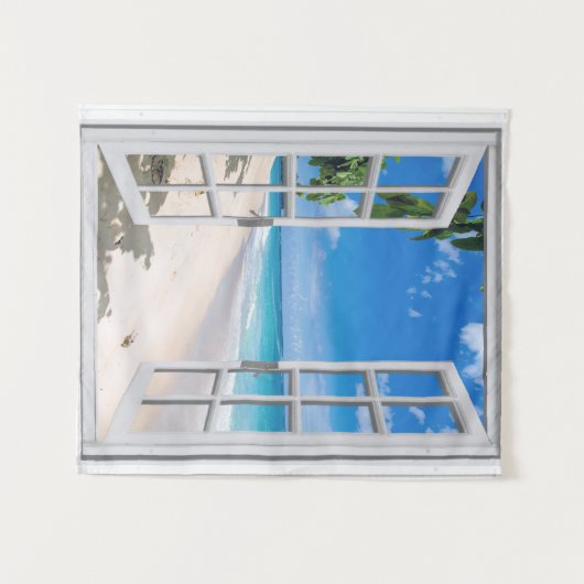 Tenture orientée de plage tropicale (Devant (Horizontal))