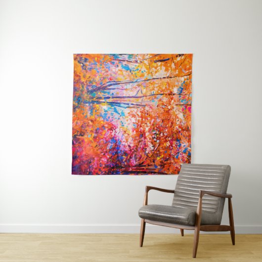 Tenture Original oil painting showing beautiful autumn lan (En situation (horizontale))