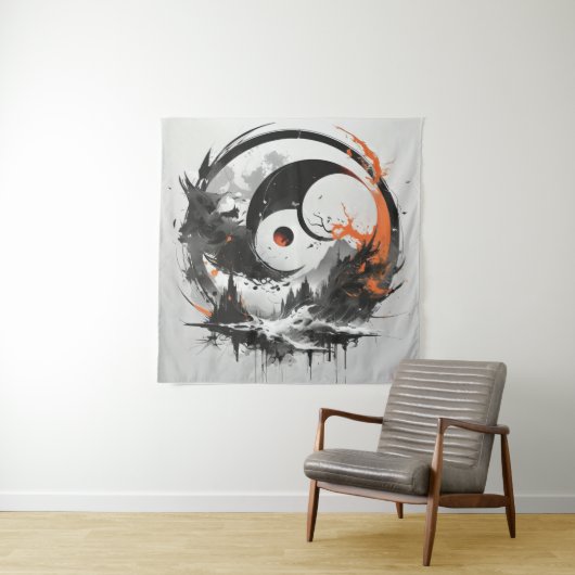 Tenture Original Tranquil Koi (En situation)