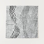 Tenture Ornament noir blanc Wavwork (Devant (Horizontal))