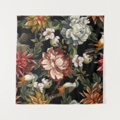 Tenture Ornat Vintages, Roses, Oiseaux. (Devant (Horizontal))