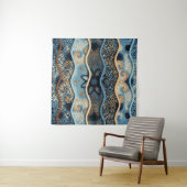 Tenture Ornate seamless texture background. Relief waves o (En situation)