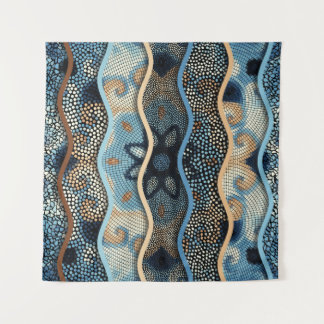 Tenture Ornate seamless texture background. Relief waves o