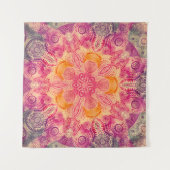 Tenture Ornement de dentelle Mandala : Conception d'aquare (Devant (Horizontal))