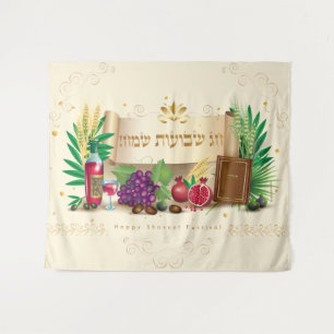Tenture Ornement décoratif SHAVUOT heureux sept espèces