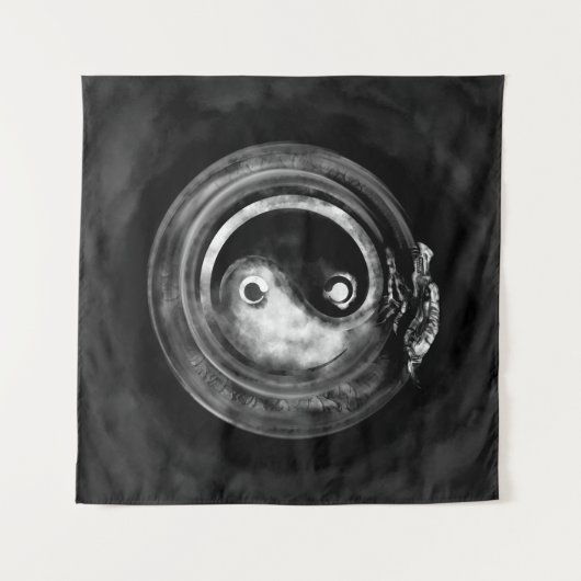 Tenture Ouroboros Yin - Yang (Devant (Horizontal))