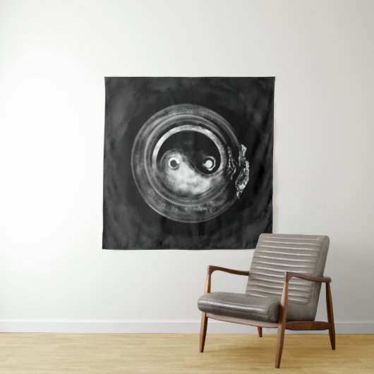 Tenture Ouroboros Yin - Yang (En situation (horizontale))