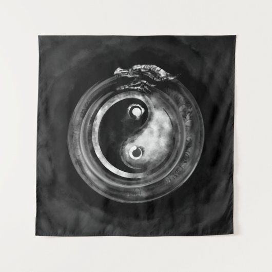 Tenture Ouroboros Yin - Yang (Devant)