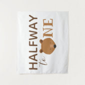 Tenture Ours à mi-chemin vers un bébé à la moitié de son a (Devant)