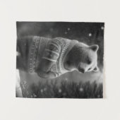 Tenture Ours adorable portant un doux douillet (Devant (Horizontal))