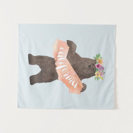 Tenture Ours Boho de Californie (Devant (Horizontal))