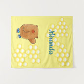 Tenture Ours de miel doux (Devant (Horizontal))
