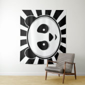 Tenture Ours de panda géant - Adorable panda blanc noir (En situation)