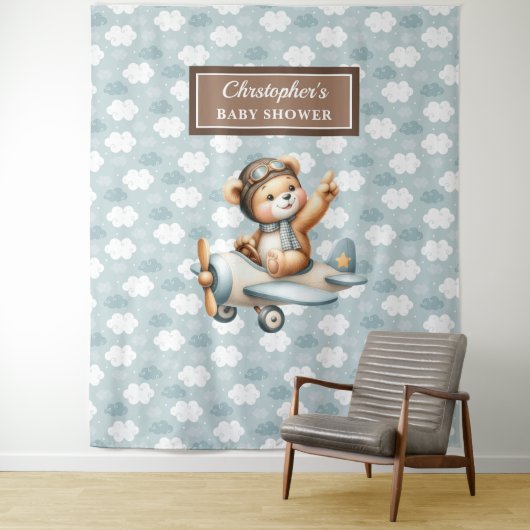 Tenture Ours en peluche pilote joueur accessoire photo pou (En situation)