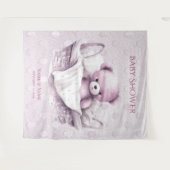 Tenture Ours en tourbe rose dans le panier (Devant (Horizontal))