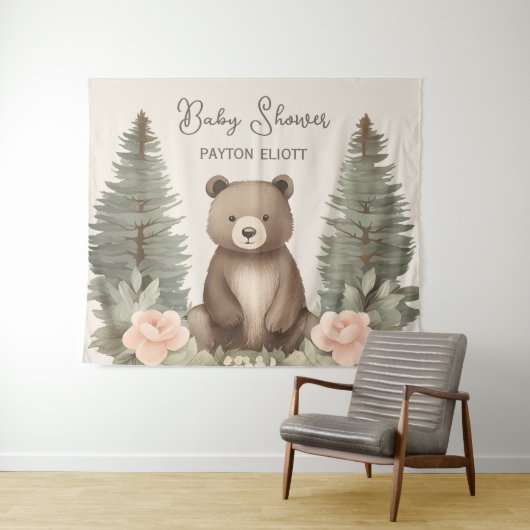 Tenture Ours forestier (En situation (horizontale))