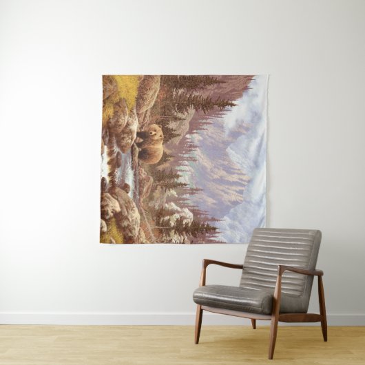 Tenture Ours grizzli dans les Rocheuses / AF-006bear, g (En situation (horizontale))