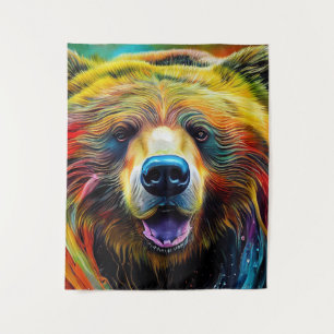 Tenture Ours Grizzly Animal Discovery Aventure Nature Pla